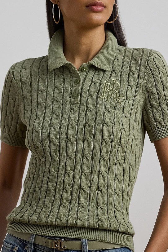 Βαμβακερό πουλόβερ Lauren Ralph Lauren πράσινο 200932224