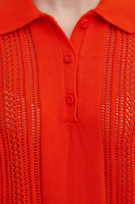 United Colors of Benetton sweter bawełniany 1394D300V pomarańczowy