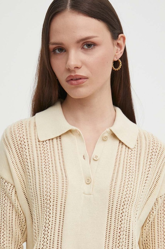 United Colors of Benetton sweter bawełniany beżowy 1394D300V