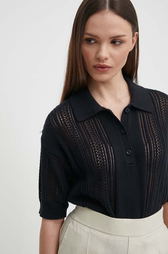 United Colors of Benetton sweter bawełniany 1394D300V czarny