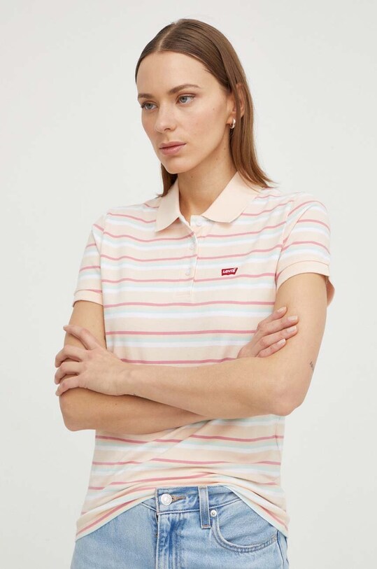 Levi's polo wzorzyste beżowy 52599