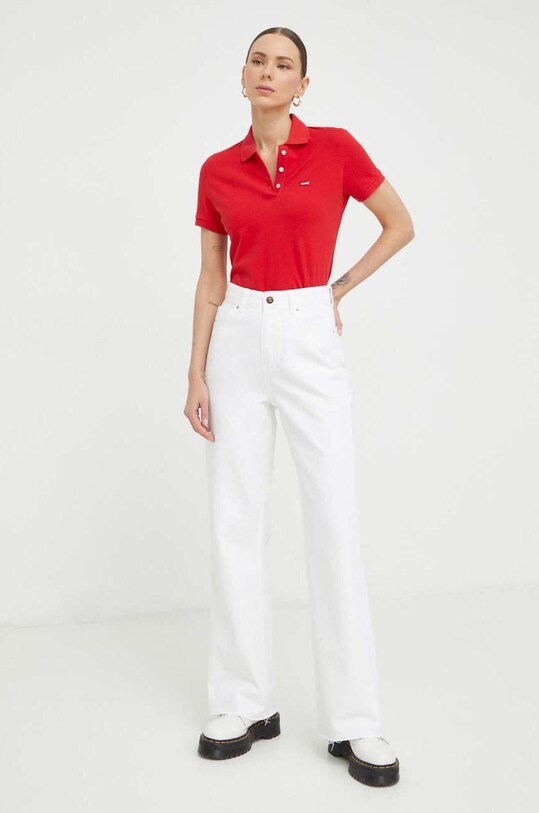 Levi's tricou polo 52599 rosu SS25