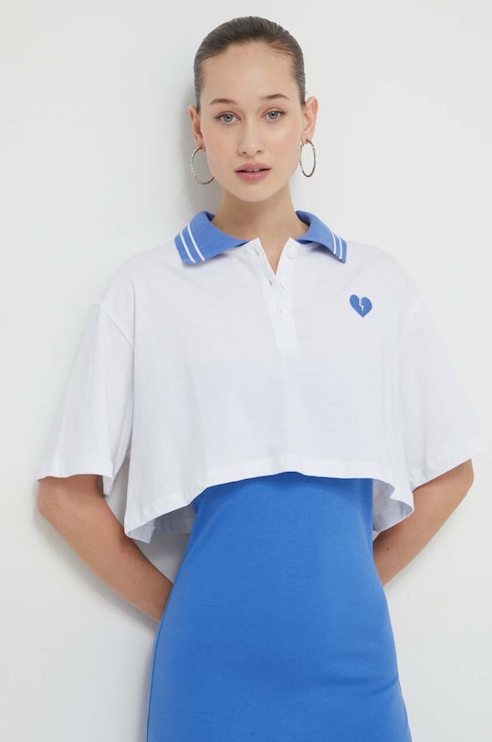 Kaotiko polo de bumbac uni alb AO020.01.M002