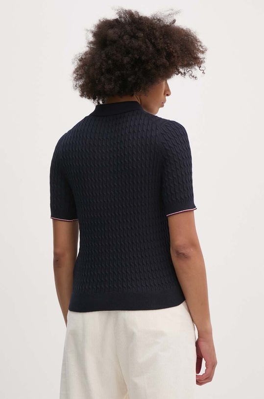 Oblečení Bavlněné polo tričko Tommy Hilfiger WW0WW41878 námořnická modř