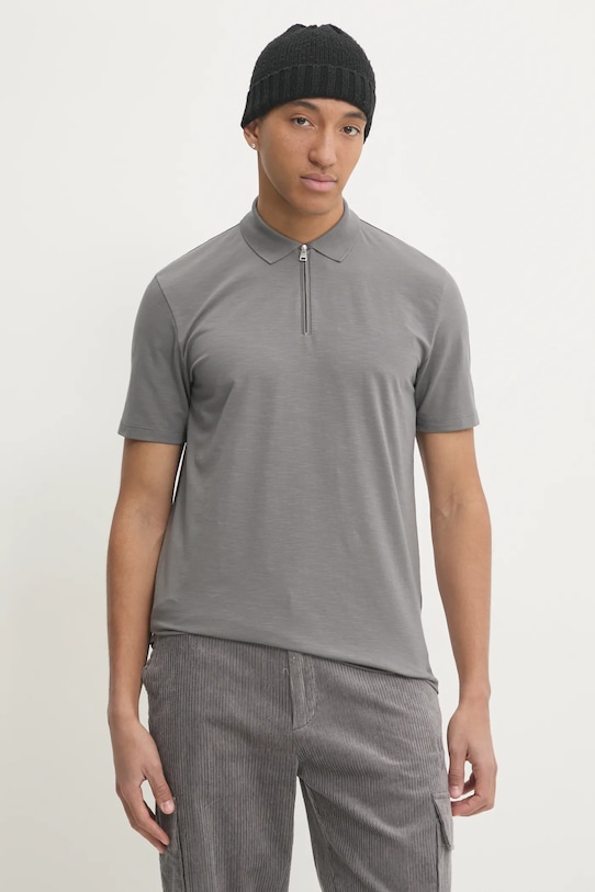 Поло HUGO regular серый 50496003