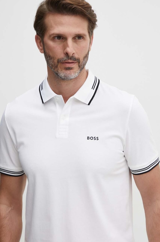 BOSS Green tricou polo Paul print bej 50506193