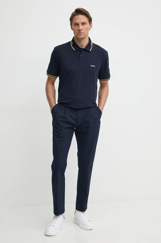 BOSS Green polo 50506193 granatowy AA00