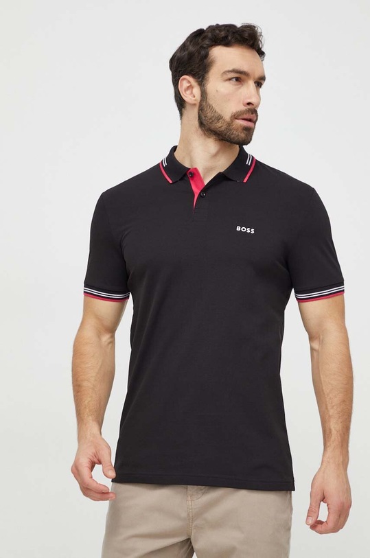 BOSS Green polo 50506193 czarny AA00