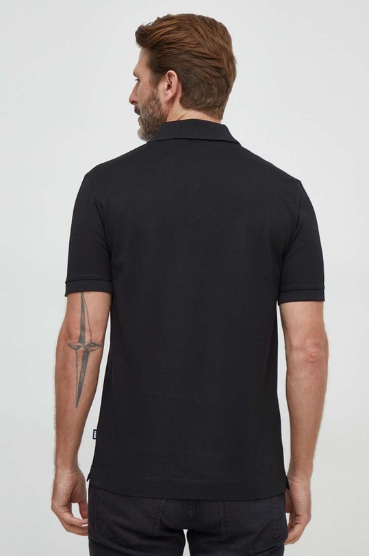 BOSS polo bawełniane 50504558 czarny SS24