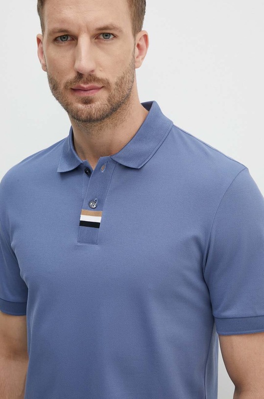 Odzież BOSS polo bawełniane 50505776 niebieski