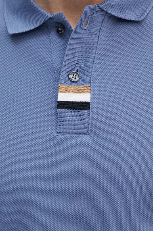 BOSS polo bawełniane niebieski 50505776