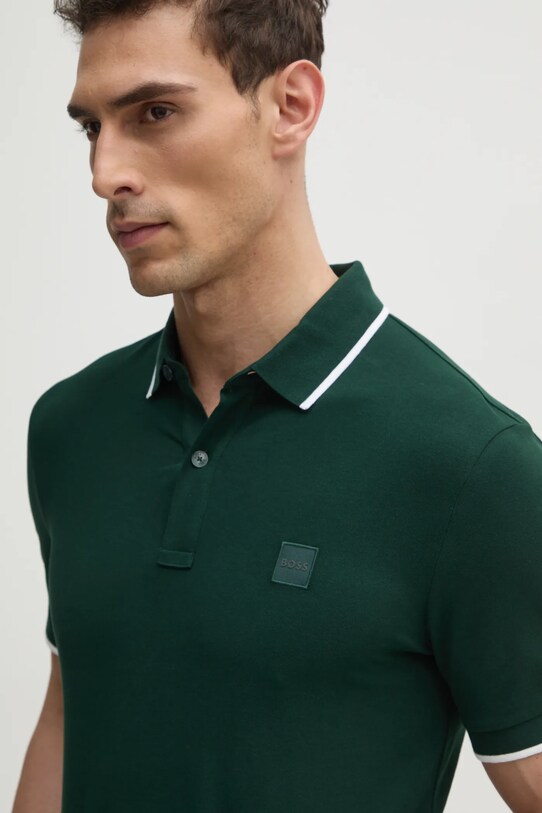 Polo tričko BOSS Orange zelená 50507699