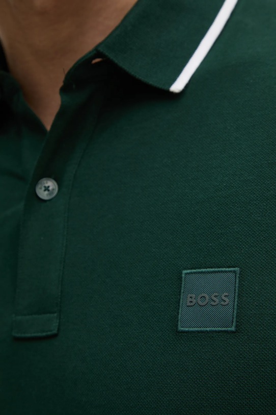 Поло BOSS Orange Passertip 50507699 зелений