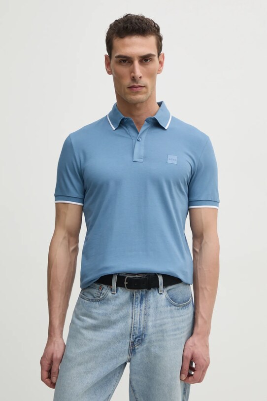 BOSS Orange polo niebieski 50507699