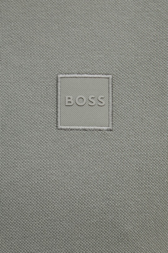 BOSS Orange polo męskie bawełniane z elastanem Passertip 50507699 zielony