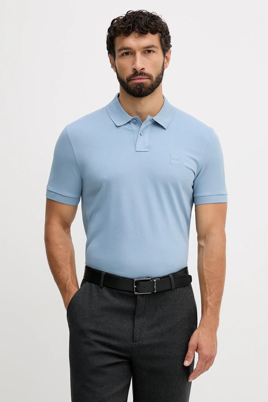 BOSS Orange tricou polo albastru 50507803