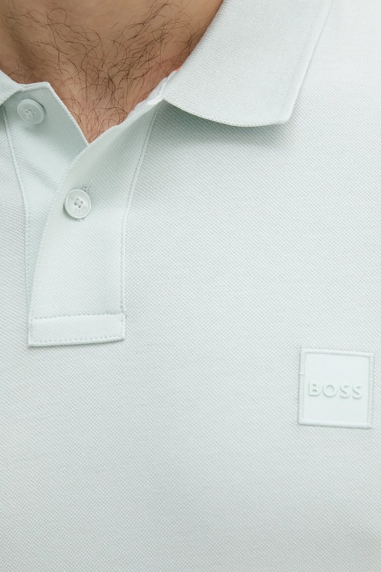 Поло BOSS Orange Passenger бирюзовый 50507803