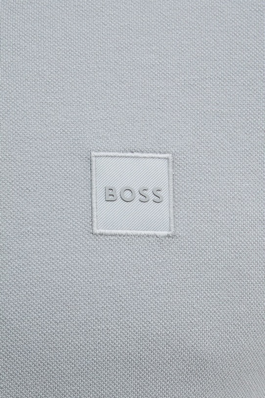 BOSS Orange polo tričko pánske bavlnené s elastanom Passenger 50507803 sivá