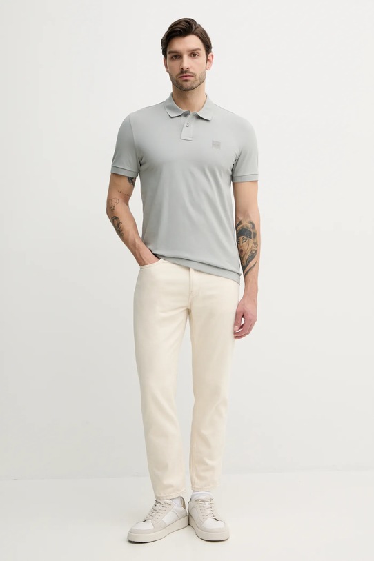 Поло BOSS Orange Passenger 50507803 сірий AA00