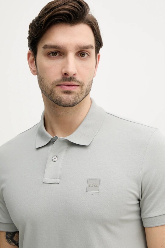 BOSS Orange tricou polo gri 50507803