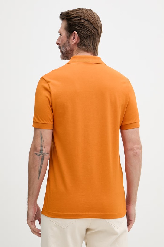 Oblečenie BOSS Orange polo tričko pánske bavlnené s elastanom Passenger 50507803 oranžová