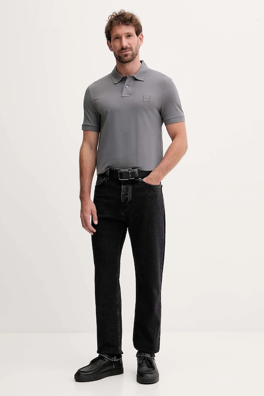 Поло BOSS Orange 50507803 серый NC00