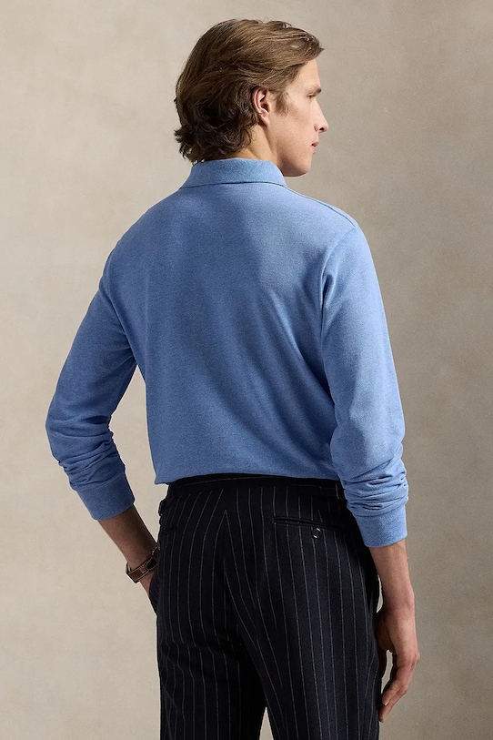 Polo Ralph Lauren top a maniche lunghe in cotone 710680790 blu AA00