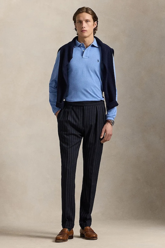 Abbigliamento Polo Ralph Lauren top a maniche lunghe in cotone 710680790 blu