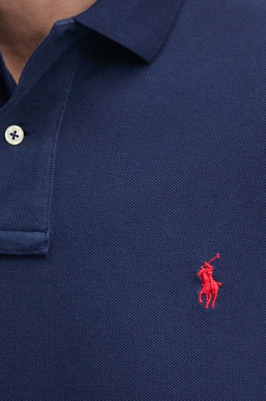 Polo Ralph Lauren longsleeve bawełniany niebieski 710680790