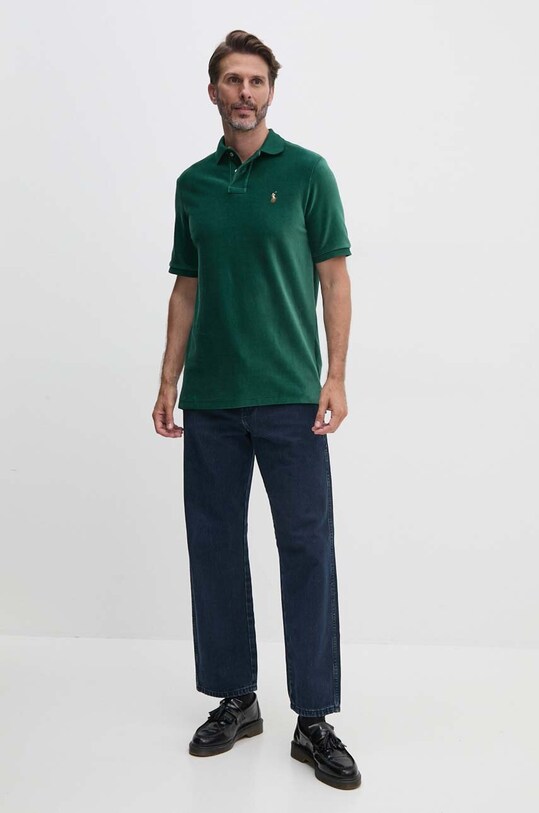 Поло Polo Ralph Lauren 710909633 зелёный AW24