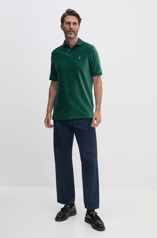 Polo Ralph Lauren polo 710909633 zielony AW24