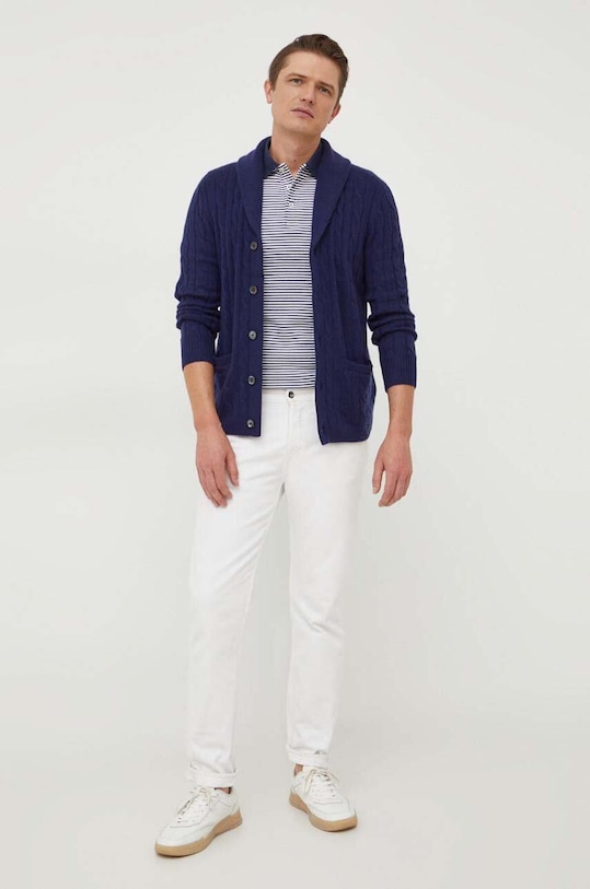 Polo Ralph Lauren polo bawełniane 710929079 granatowy SS24