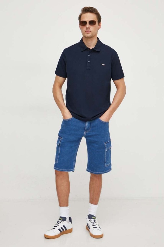 Paul&Shark polo bawełniane 24411247 granatowy SS24