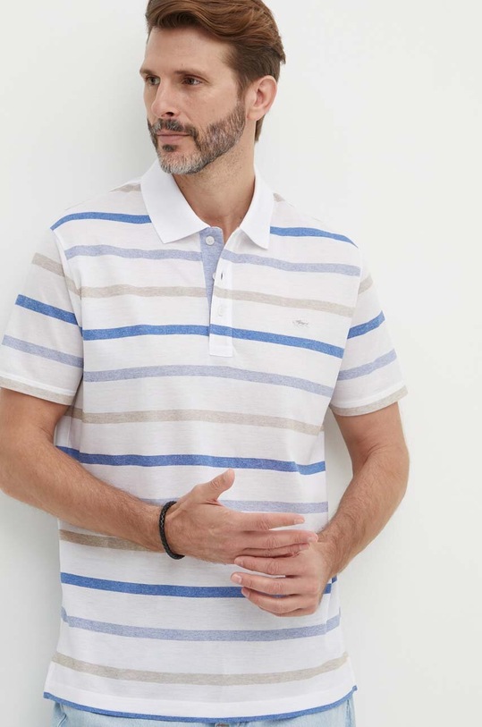 Paul&Shark polo bawełniane wzorzyste biały 24411269