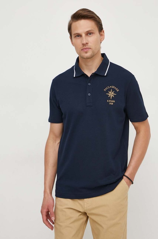Paul&Shark polo bawełniane bawełna granatowy 24411350