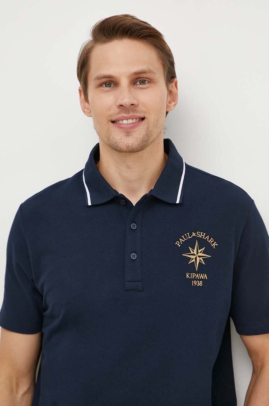 Paul&Shark polo bawełniane granatowy 24411350