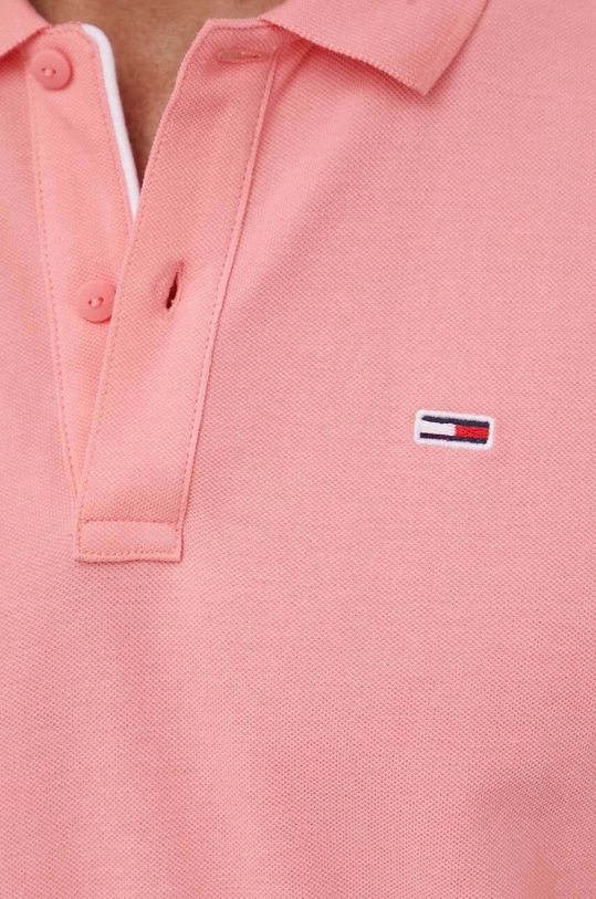 Tommy Jeans polo bawełniane różowy DM0DM18312