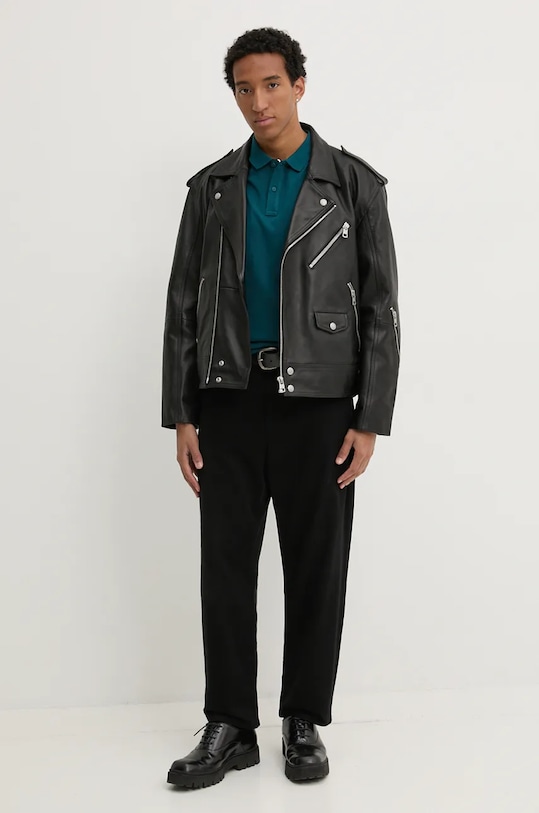 Bavlněné polo tričko Tommy Jeans DM0DM18312 tyrkysová AW24