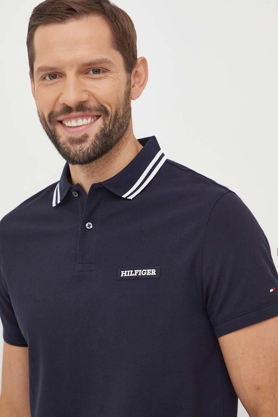 Polo tričko Tommy Hilfiger MW0MW33583 námořnická modř SS24