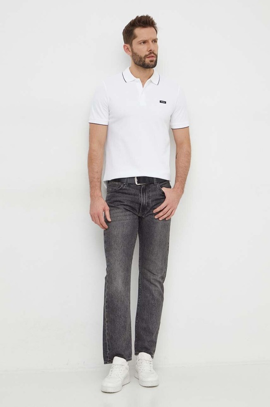 Calvin Klein poló K10K112751 fehér SS25