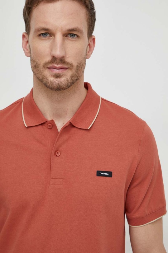 Πόλο Calvin Klein K10K112751 πορτοκαλί SS25