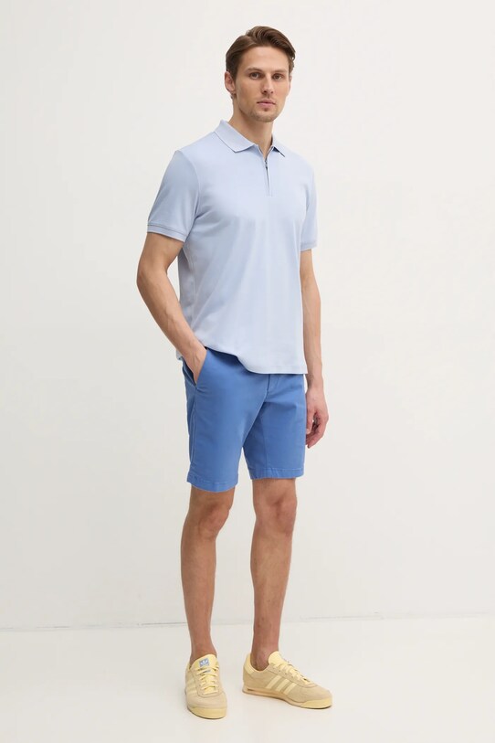Bavlnené polo tričko Calvin Klein K10K112754 modrá SS25