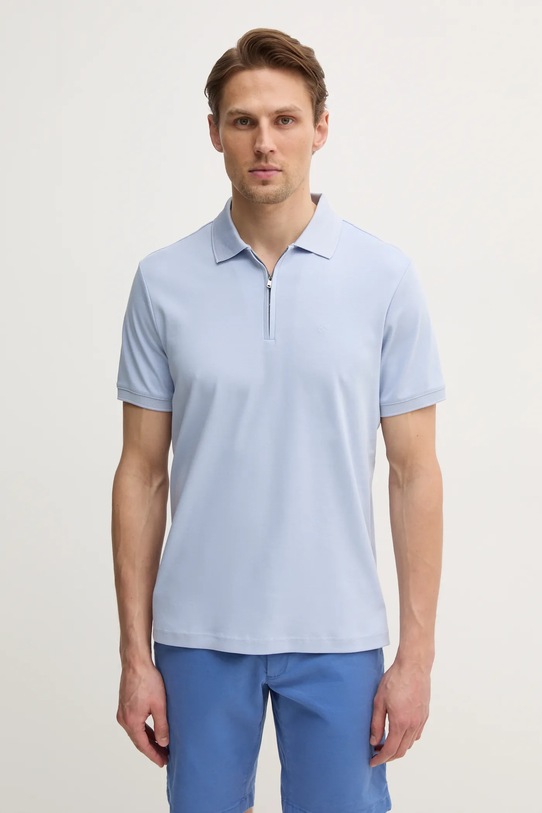 Хлопковое поло Calvin Klein голубой K10K112754