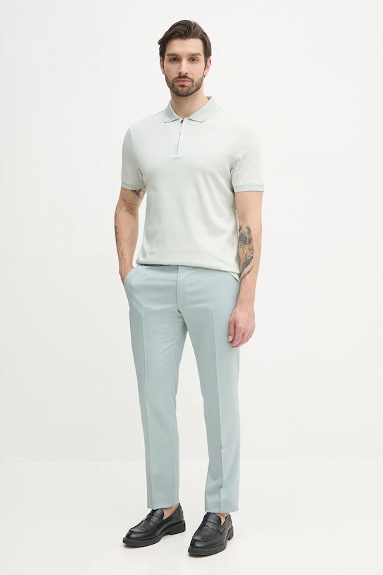 Бавовняне поло Calvin Klein K10K112754 зелений SS25