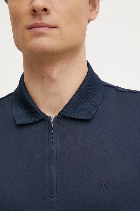 Calvin Klein polo de bumbac K10K112754 bleumarin