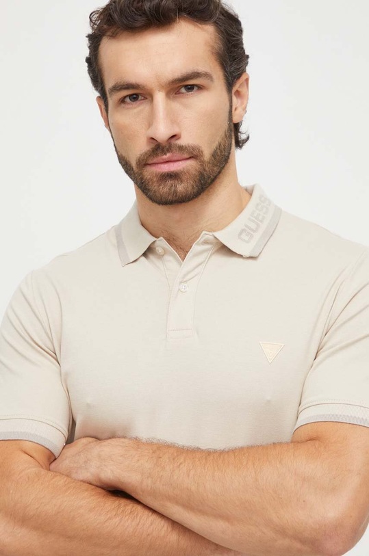 Guess polo LYLE z elastanem beżowy M4RP60.K7O64