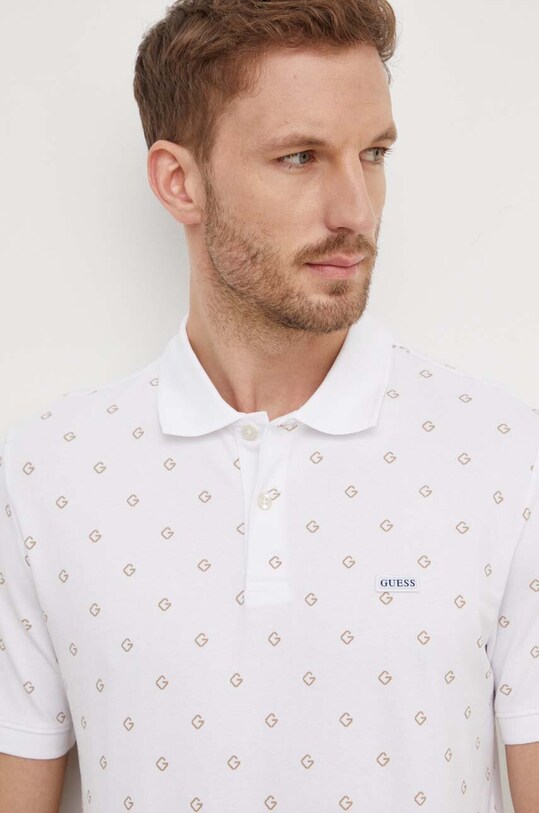 Guess tricou polo alb M4RP09.K7O64