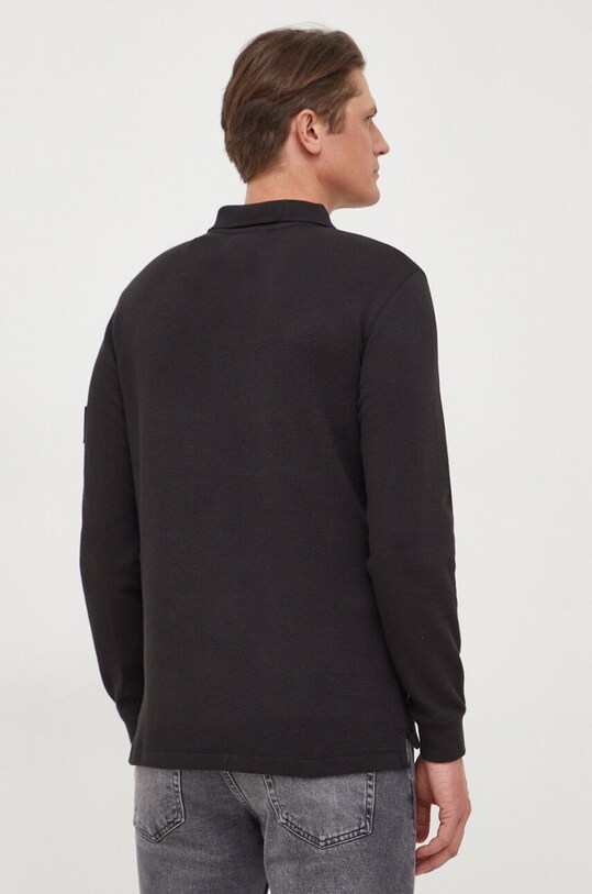 Îmbrăcăminte Calvin Klein Jeans longsleeve din bumbac J30J324961 negru