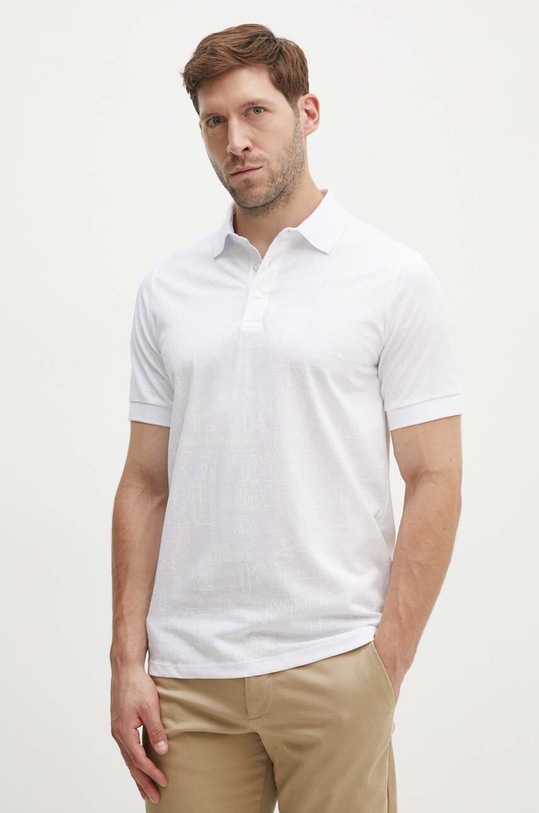 Karl Lagerfeld polo de bumbac regular alb 541224.745082