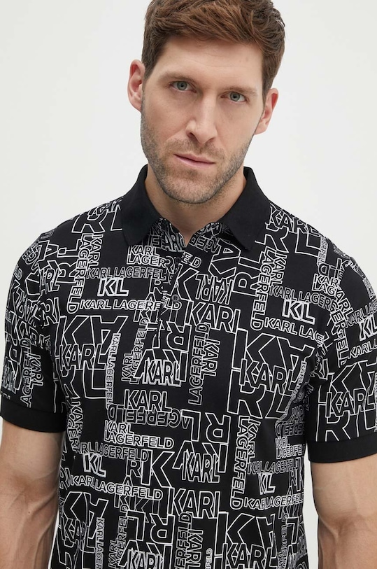 Karl Lagerfeld pamut póló fekete 541224.745082